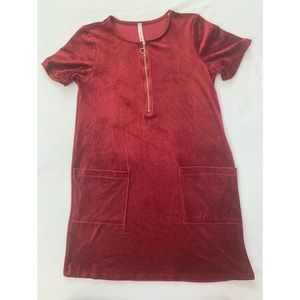 Gilli Maroon Felt Dress Size Small